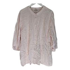 Marina Luna Linen Tunic  Light Pink Size 2X